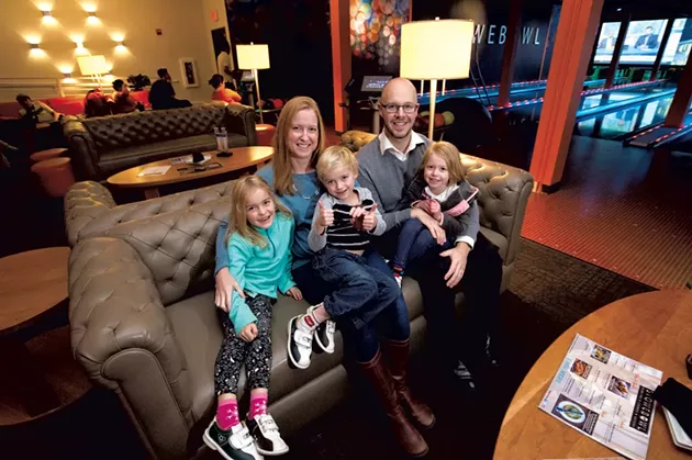Mom: Rachel van den Berg, 36 - Dad: Mark van den Berg, 35 - Owners/managers, Sun & Ski Inn and Suites, Stowe Golf Park and Stowe Bowl - Kids: Noah and Evangeline, 6; Reagan, 3 - JEB WALLACE-BRODEUR