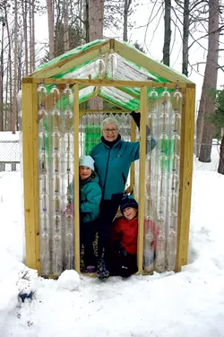 Elaine Coeyman with grandchildren Mila and Leo