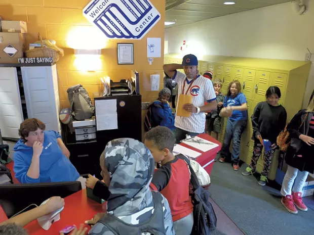 Barrino supervises kids after school - MATTHEW THORSEN