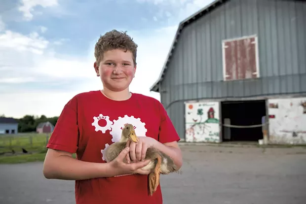 Zach Lovejoy with his yet-to-be-named duck - JAMES BUCK