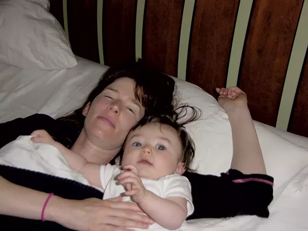 Dubief with her children in the early years of parenting - COURTESY OF ALEXIS DUBIEF