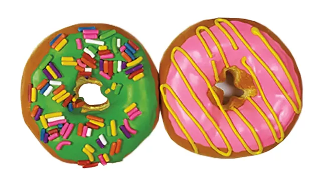 Detail of "Boxed Donuts" by Peter Anton - COURTESY OF SHELBURNE MUSEUM