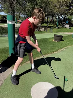 Felix takes a swing - COURTESY OF BENJAMIN ROESCH