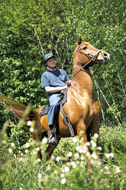 James Messier on his riding horse - TIM SANTIMORE