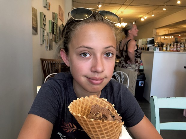 Gabriela enjoys ice cream at Blueberry Haus - BRETT STANCIU
