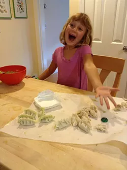 Mira makes dumplings in 2013 - COURTESY OF ALISON NOVAK