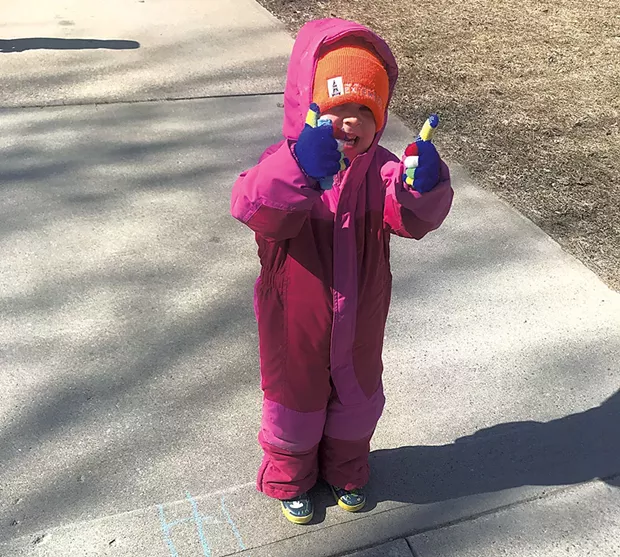 Spreading joy with jokes written in chalk - COURTESY OF KEEGAN ALBAUGH