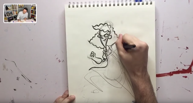 Jarret Krosoczka from "Draw Every Day" on YouTube
