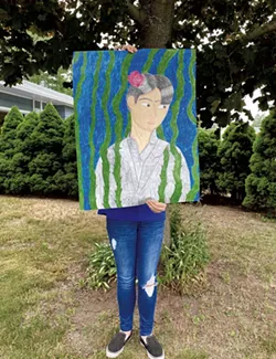 Carol Duong with "Thorns" - COURTESY OF EMILY JACOBS
