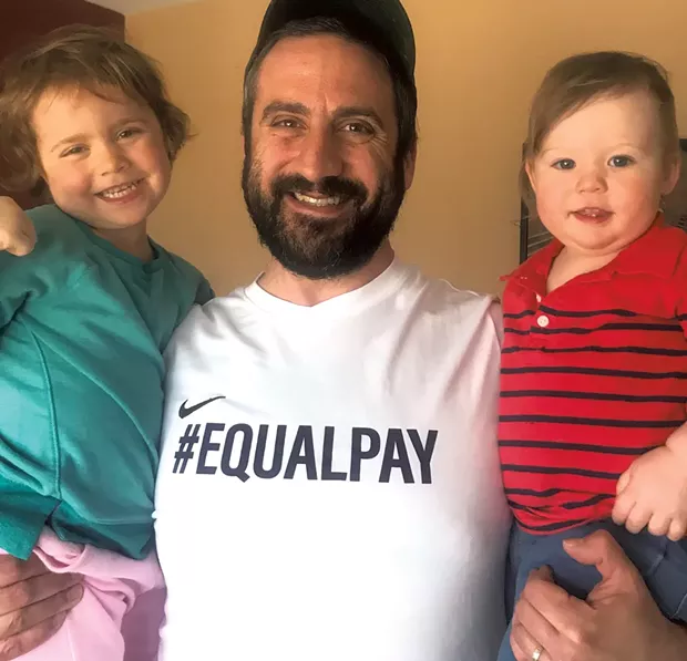Keegan with daughters Coraline and Penelope - COURTESY OF KEEGAN ALBAUGH