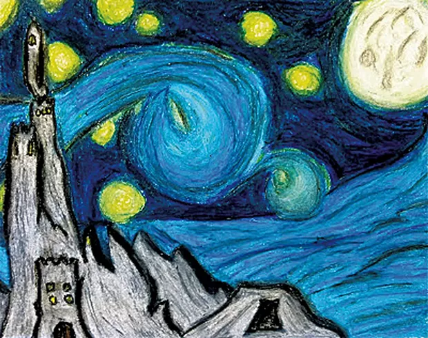 Mikaela, 12, oil pastels