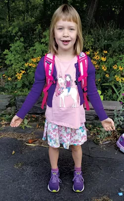 Beatrice heads to school - COURTESY OF SHANNON PLANCK