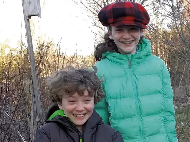 Rowan (left) and Ezra Sinclair