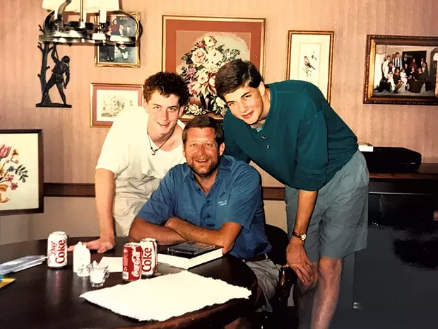Benjamin (left) with his dad and brother - COURTESY OF BENJAMIN ROESCH