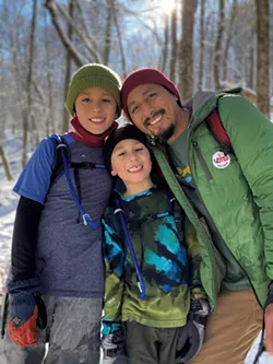 Marco Yunga Tacuri with kids Lucas and Asha - COURTESY OF JESSICA DOLAN