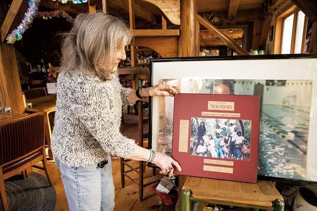 A plaque commemorating Tomasi's Angels in Adoption award - CAT CUTILLO