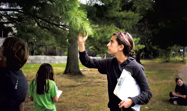 Vermont Commons students recording nature observations - COURTESY OF PETER GOFF