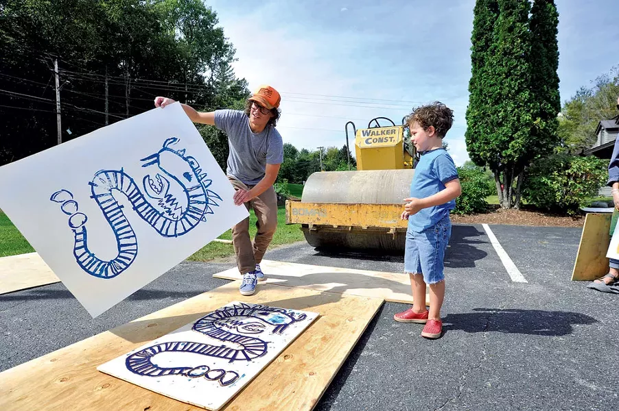Lance Violette of Stowe and his son, Oscar - JEB WALLACE-BRODEUR