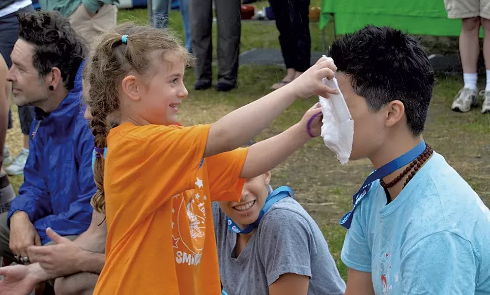 Throwing pie at Smirkus Camp - COURTESY OF CIRCUS SMIRKUS