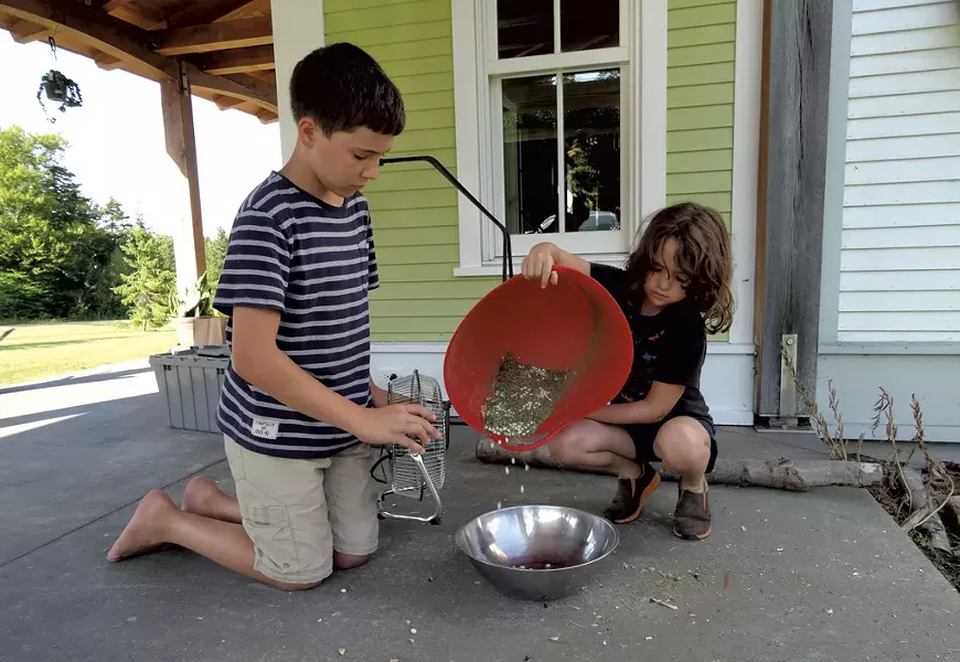 Winnowing beans