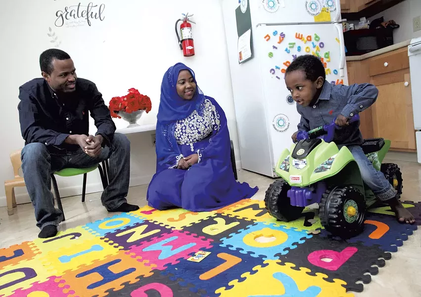 Dad: Murjan Kassim Amir, 26, Macy's and Howard Center employee - Mom: Fardowsa Abdullahi Ibrahim, 21, full-time University of Vermont student - Son: Hamza, 2 - MATTHEW THORSEN