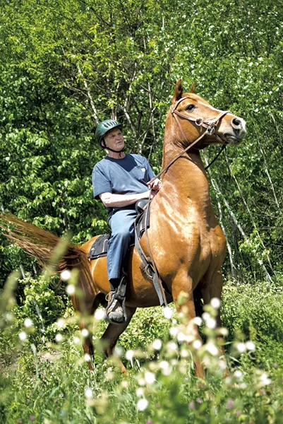 James Messier on his riding horse - TIM SANTIMORE