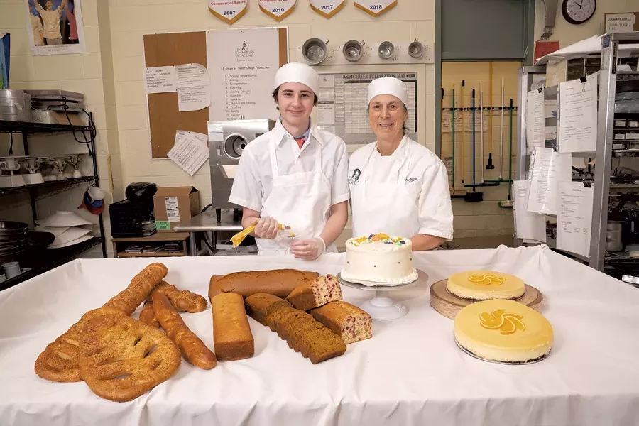 Max Frechette with chef instructor Paula Bystrzycki - DON WHIPPLE