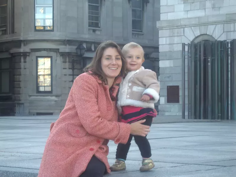 Alison and Mira in Montréal, 2008