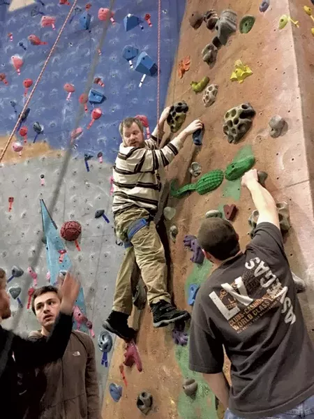 Colin climbs at Petra Cliffs - COURTESY OF DEBBIE LAMDEN