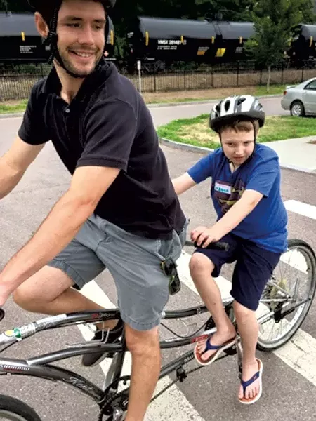 Tandem biking - COURTESY OF DEBBIE LAMDEN