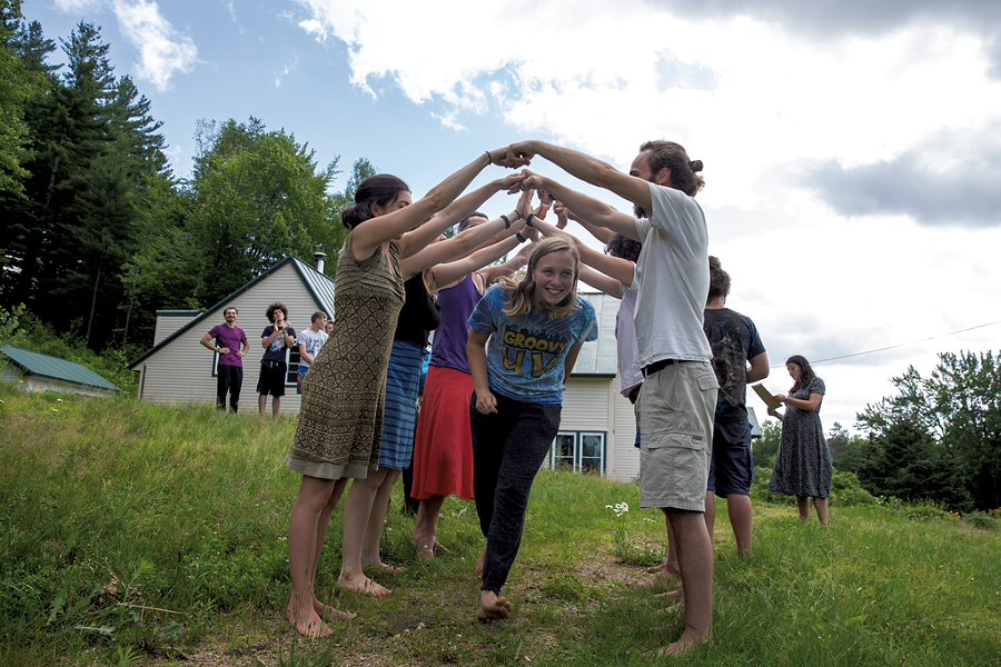 Marlie Hunt, 17, taking part in the re-entry ceremony on the final day of ReTribe's Inner Journeys retreat - JAMES BUCK