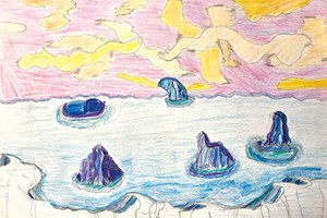 Icy Seascape by Thomas, 11, inspired by Lawren Harris