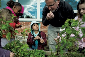 Burlington students explore their school garden
