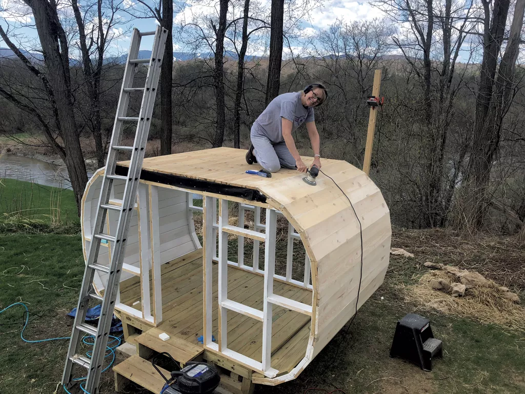 wooden camper playhouse