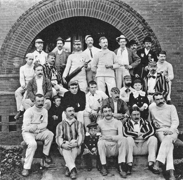 Herd of hipsters? No, it's a 19th century cricket team from this year's book about the Detroit Athletic Club