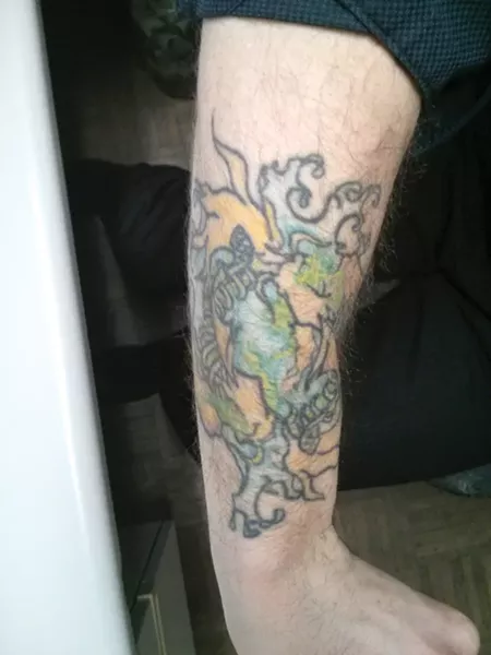This is supposed to be two koi fish ripping each other to shreds. - COURTESY PHOTO.