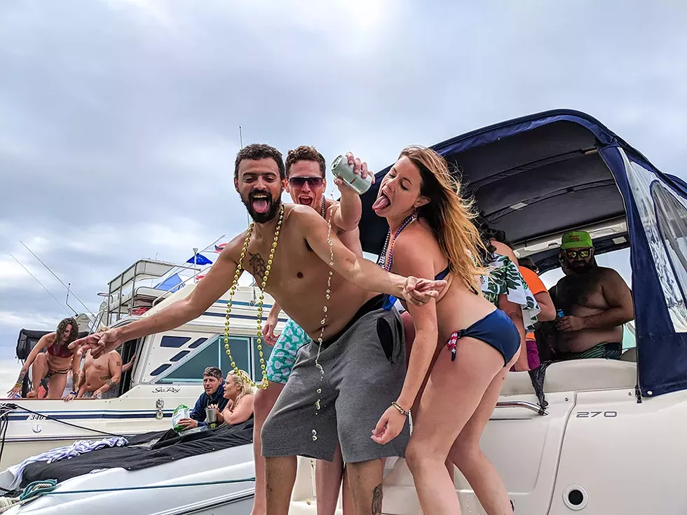 Girl Peeing On Boat