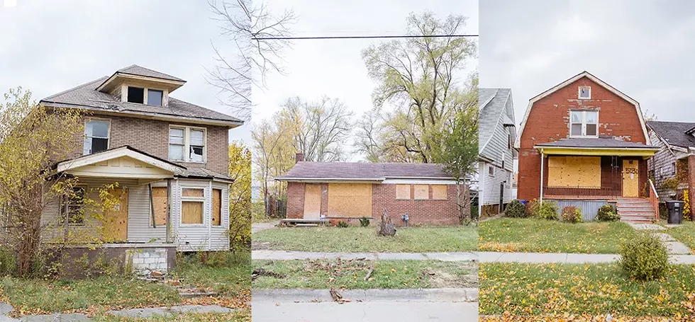 According to the Detroit Land Bank Authority, these houses aren’t blighted. - KATHERINE RAYMOND