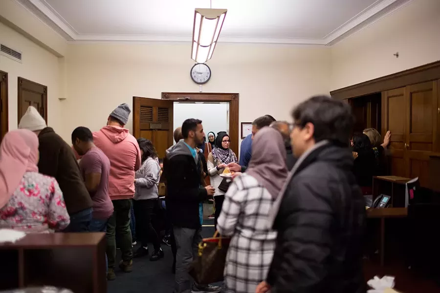 More than 100 constituents and supporters visit the new office in the morning before the swearing in of the 116th Congress. - ERIK PAUL HOWARD