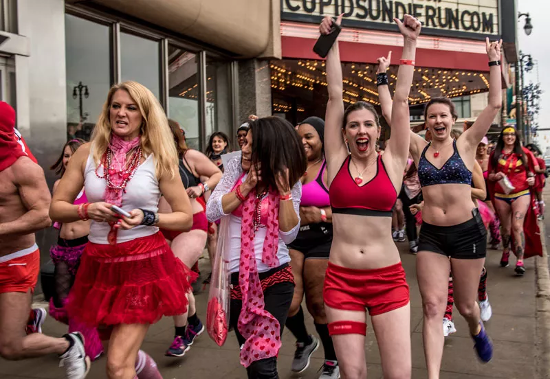Cupid's Undie Run. - JESSE BARCEGA