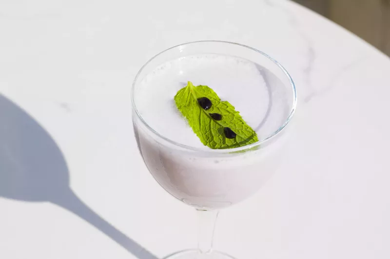 The "Violette Tendencies" cocktail. - TOM PERKINS