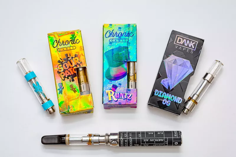 Vape cartridges that were used by New Yorkers who got sick. All were found to have been cut with vitamin E acetate. - NEW YORK DEPARTMENT OF HEALTH