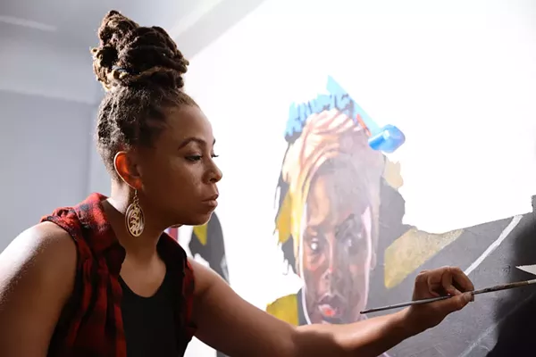 Sydney James at work in her studio. - BREANN WHITE
