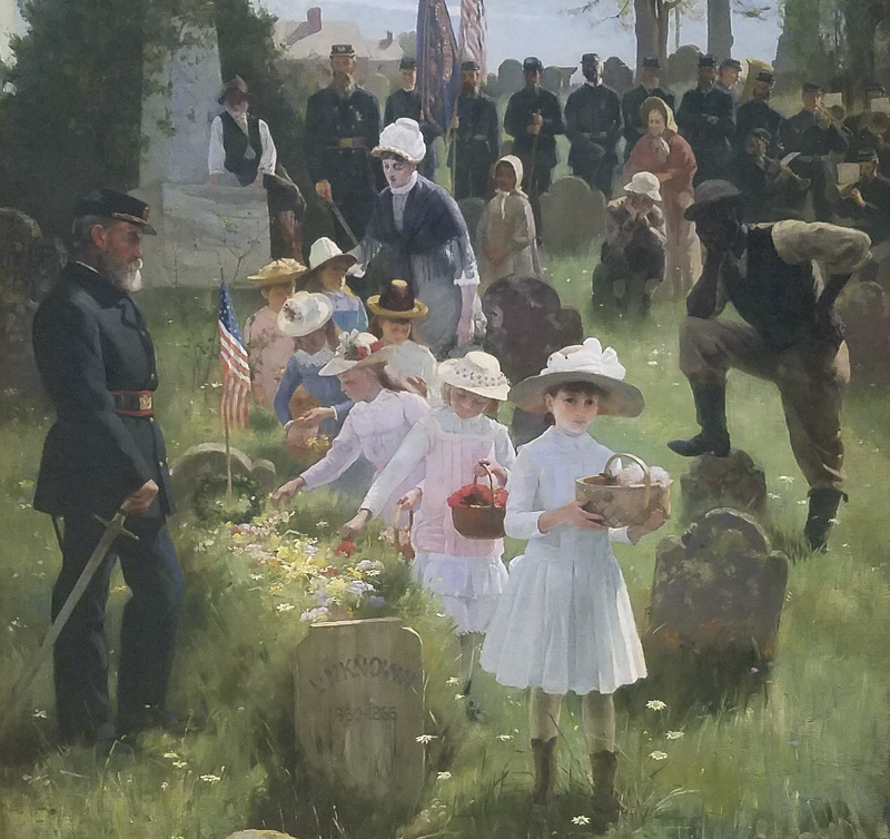 "Decoration Day," 1885, Carl Hirschberg, 1854-1923. Oil on canvas. - COURTESY OF OAKLAND UNIVERSITY ART GALLERY