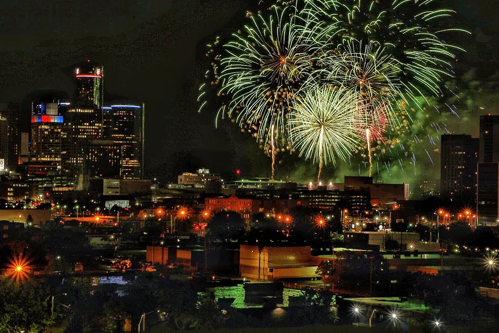 Detroit Fireworks. - KAREN WAMPLER, DETROIT STOCK CITY