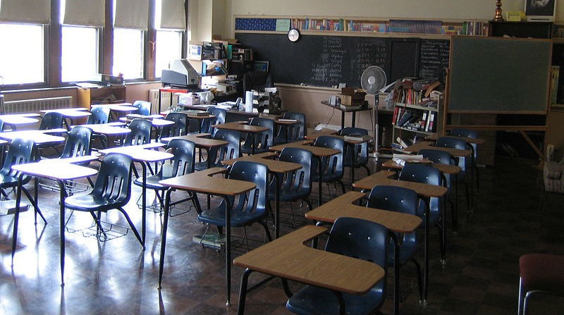 A view of a 3rd floor classroom at the former Old Detroit Holy Redeemer school. - MOTOWN31, WIKIMEDIA CREATIVE COMMONS