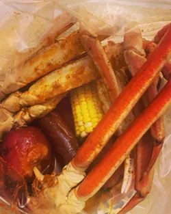 Inside a Cajun Boiling Crab bag. - EDWARD DAVIS II