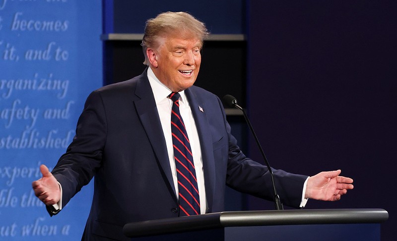 President Donald Trump during the first presidential debate. - SHUTTERSTOCK.COM