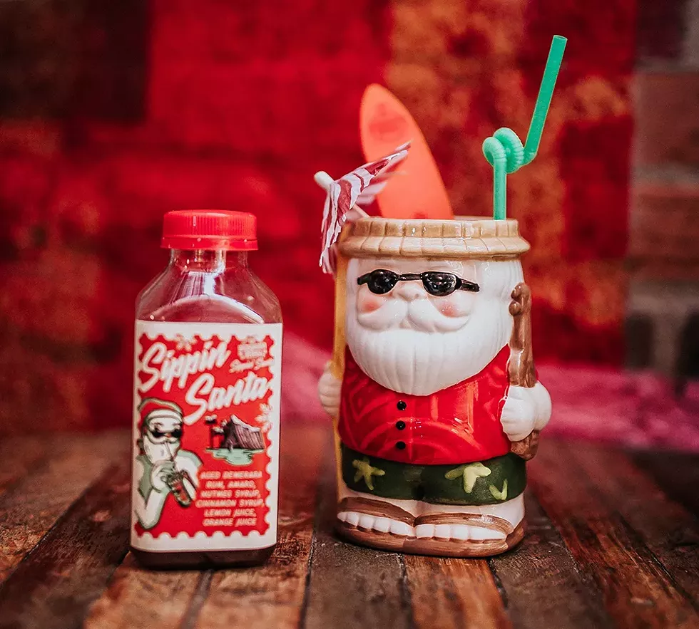 Rum Rum Rudolph, $25. We might be skipping the holidays, but we’re not skipping out on holiday boozin’, which is made all the more festive thanks to a slew of special cocktails to go from Detroit cock-tail bar The Skip. There’s North Pole Punch (Bourbon, overproof and dark Jamaican rums, creme de banana, maple syrup, cinnamon syrup, and lime juice), or the Blitzen Bowl (Jamaican and Demerara rums, allspice dram, apricot brandy, Tuaca, ginger syrup, lime juice, angostura bitters, almond bitters), Sippin’ Santa (aged Demerara rum, amaro, nutmeg syrup, cinnamon syrup, lemon and orange juice), and a slew of other boozy bevs that come with their own garnishes to make the holidays merry, bright, and dizzy. Want to step up the Santa-ified sipping? The Skip is also selling a limited run of holiday-themed tiki drinkware. We recommend the Sippin’ Santa’s Tiki Tub ($59) be-cause who needs a glass when you can drink from a bowl? - COURTESY OF THE SKIP