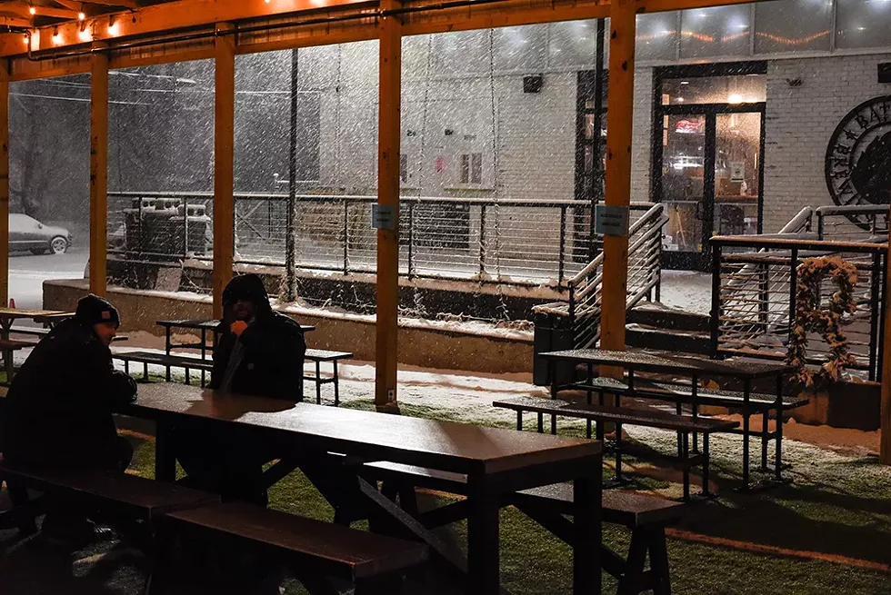 Even in Michigan’s brutal winter, customers continue to come to drink beers at Batch Brewing Co. - KELLEY O'NEILL